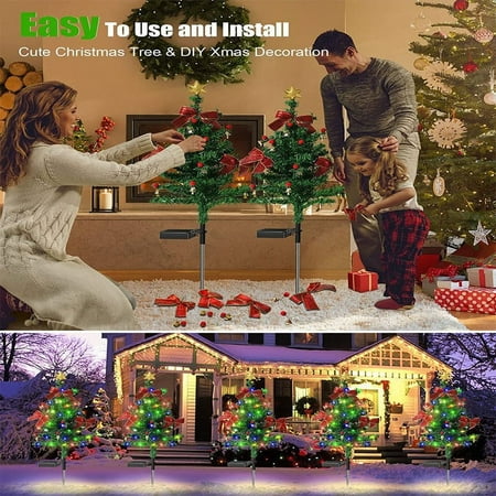 

HomeCraft Co. Solar Powered Outdoor Christmas Tree Lights Energy Efficient Holiday Decorations Auto On/Off Design(Green)