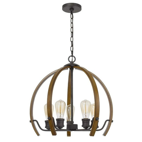 Indoor Transitional Modern 60W X 5 Riverton Metal Chandelier