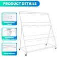 thumbnail image 3 of 3-Tier White Flower Stand with Rolling Wheels-Sturdy Build, Strengthened Frame-Ideal for Outdoor Markets, 3 of 5