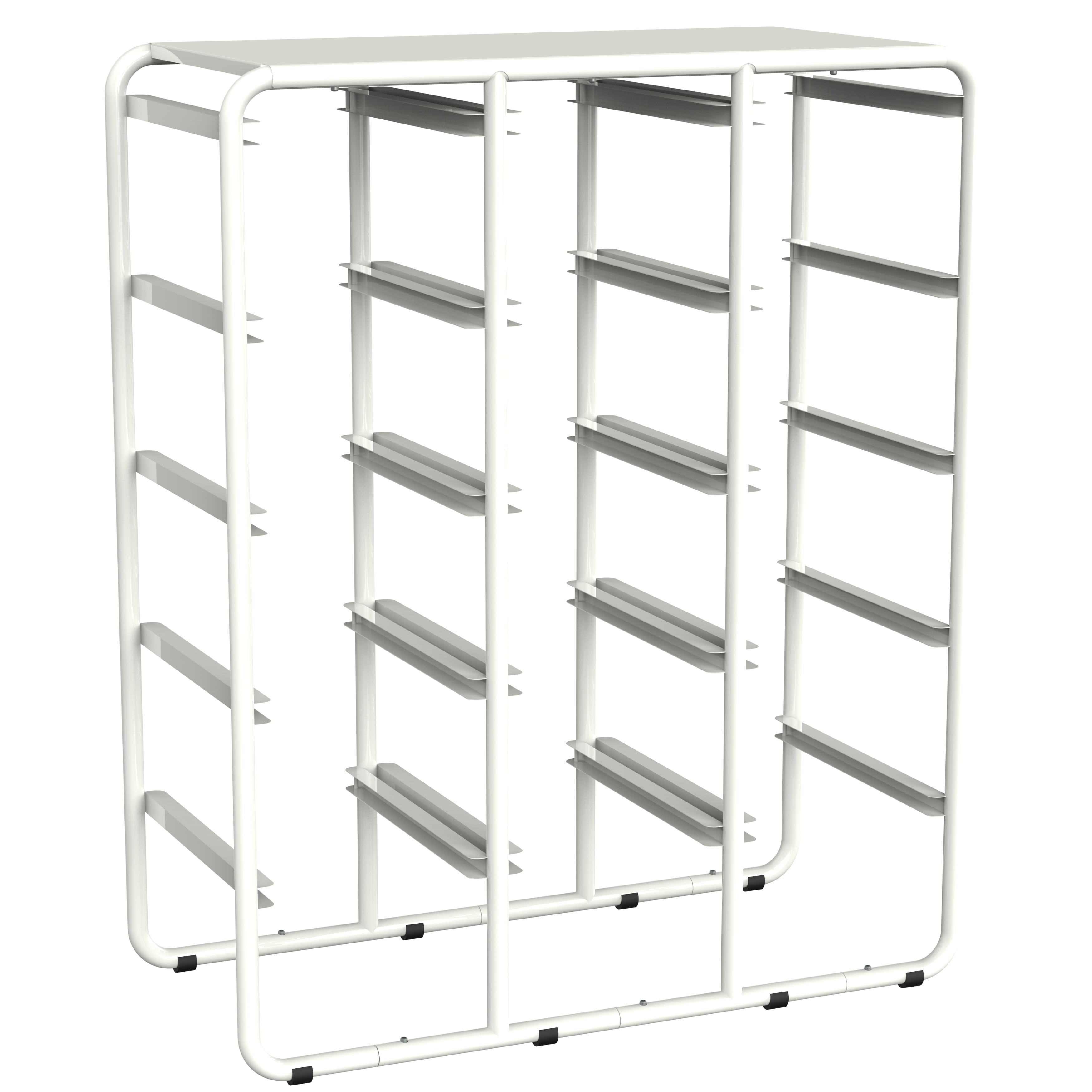 Storex Metal Storage Rack for Kids with 15 Plastic Cubby Bins, Assorted Colors