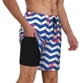 thumbnail image 3 of Gaeub Nautical Anchors Mens Swim Trunks Stretch Beach Shorts Quick Dry for Men Swim Shorts Swimwear with Pockets- XX-Large, 3 of 9