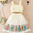 thumbnail image 1 of 2pcs Baby Girls Camisole Top & Mesh Flower Skirt Set Clothes, 1 of 5