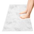 thumbnail image 5 of Haosy White Soft Brush Stroke Bathroom Rugs Non Slip Absorbent Soft Plush Quick Dry Bath Mat, 39"x20", 5 of 8