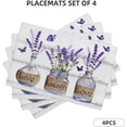 thumbnail image 2 of Lavender Flower Placemats Set of 4 Farmhouse Purple Floral Table Mats Washable Place mats for Home Party Indoor Kitchen Dining Table Decoration 12x18 Inch, 2 of 6