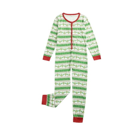 

Pudcoco Parent Child Pajamas Set Christmas Elements Cartoon Round Neck Pullover Warm Sleepwear