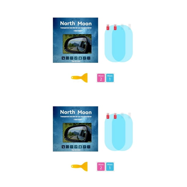 Riwesomey 1 par de películas para retrovisor automotriz, portátiles, transparentes, HD, profesionales, a prueba de lluvia, para espejo retrovisor de Oval 2piezas Riwesomey CBP449035