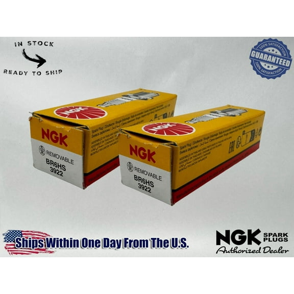 NGK Genuine OEM Authentic Spark Plugs BR6HS-2PACK