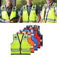 thumbnail image 2 of Reflective Safety Vest for Men Women High Visibility Reflective Strips Mesh Vest with Pockets Meets ANSI/ISEA Standards fluorescent yellow XXL, 2 of 4