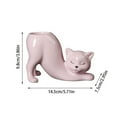 thumbnail image 2 of Vase en Céramique pour Chat avec Design de Queue Adorable pour Intérieur et Succulentes, 2 of 3