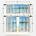 thumbnail image 3 of 36 Inch Kitchen Curtains Summer Sea Beach Window Curtains and Valances Set of 3, Tropical Palm Tree Ocean Short Tier Curtain, Vintage Small Kitchen Decor, 3 of 6