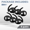 thumbnail image 6 of Insten 3 Pairs Ear Hooks Compatible with AirPods Pro 2019 Earbuds, Anti-Lost EarHooks Accessories, Comfortable Soft Silicone Covers, with Storage Box (Not Fit in Charging Case) Black, 6 of 10