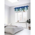 thumbnail image 3 of Merry Christmas Valances for Windows, Navy Blue Snowman Christmas Tree Deer Snowflake Light Filtering Window Treatment Valances, Rod Pocket Small Curtains for Kitchen/Bathroom, 60"x18", 3 of 9