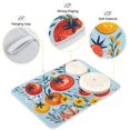 thumbnail image 3 of Yayeee Dish Drying Mat for Kitchen Counter 18"x24" Microfiber Absorbent Pad, Yellow Floral Tomatoes, 3 of 7