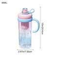 thumbnail image 3 of Bright Color Straw Cup Ice Cream Cup Teapot Summer Large Capacity Water Cup High Temperature Resistance And High Aesthetics Value Plastic Cup With Straw, 3 of 6