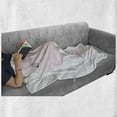 thumbnail image 6 of Ooh La La Soft Flannel Fleece Throw Blanket, Poodle Interpretation with Typography Animal Lovers Theme Print, Cozy Plush for Indoor and Outdoor Use, 60" x 80", Pale Mauve and Pale Taupe, by Ambesonne, 6 of 6