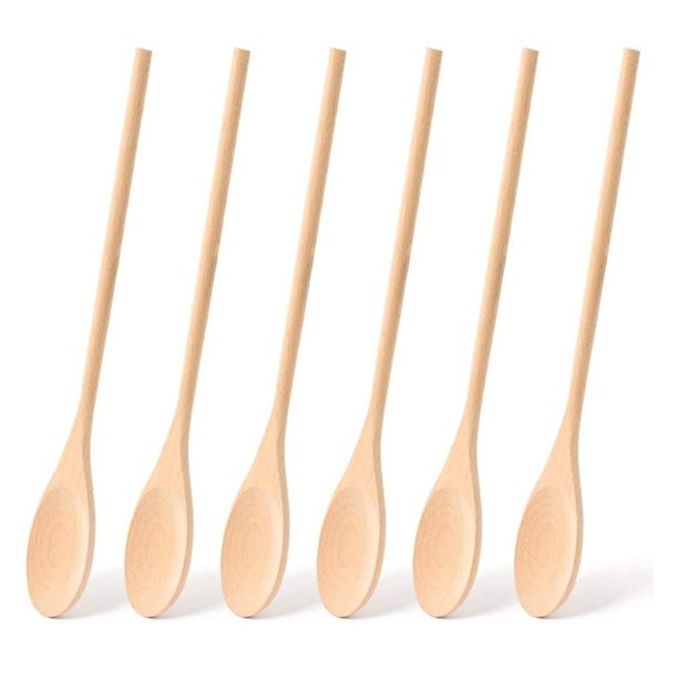7 Cucharas De Madera Para Cocinar, Agarre Cómodo, De Madera De Teca