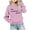 Pink, variant on Fesfesfes Girls and Boys Fashion Tops Size 1-12 Round Neck Comfortable Hoodless Pullover Sweatshirts Cute Long Sleeve Shirts Fall and Winter Casual Solid Color Graphic Clothes