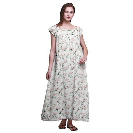 

Bimba PrintedÂ NightwearÂ For Women Rayon Long Maxi Dress Sleepdress Night Gown