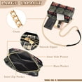 thumbnail image 3 of FORMRS Women Crossbody Purse with Chain Strap Vegan Leather Shoulder Handbag, Beige Striped Trees, 3 of 7