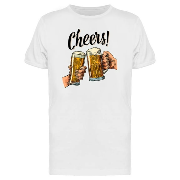 Two Hands Holding Beers T-Shirt Men -Image by Shutterstock, Male 3X-Large