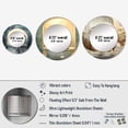 thumbnail image 4 of Designart "Elegant Elephant In The Bathroom" Bathroom Round Mirror Set Of 3 - Children's Art white Round Living Room Wall Mirror Set, 4 of 5