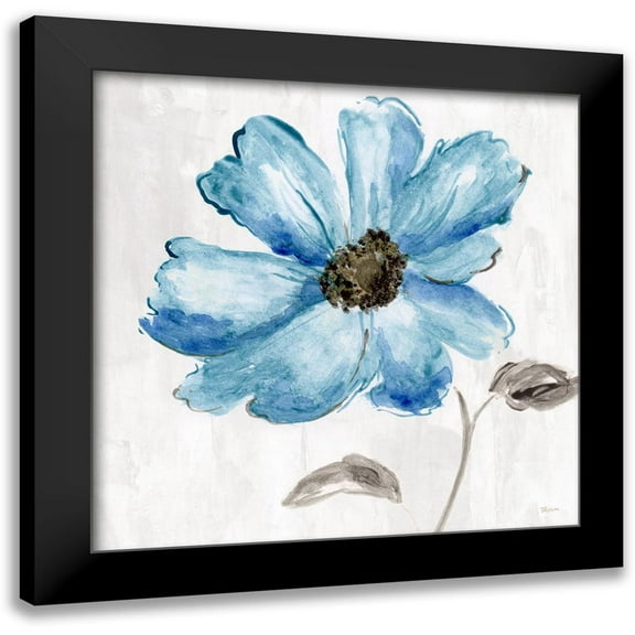 Craven, Katrina 12x12 Black Modern Framed Museum Art Print Titled - Blue Floral