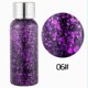 thumbnail image 1 of Gel de brillo corporal con lentejuelas de sirena para rostro, piel, cabello, sombras de ojos y uñas. Maquillaje de fiesta con brillo holográfico grueso de larga duración para festivales y fiestas. Len, 1 of 3