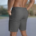 thumbnail image 4 of Domuza Men's Classic-Fit Chino Short Summer Stretch Waist Cotton Twill Casual Dress Shorts with Pockets Dark Gray XL, 4 of 4