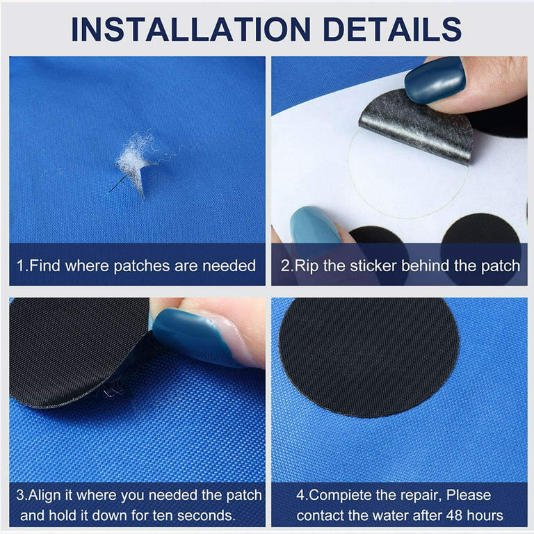 6 Sheets Nylon Repair Patches Self Adhesive Patch Different Size and Shapes Clothes Patch Fabric Clothing Repair Patch for Down Jacket, Tent Clothes