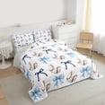 thumbnail image 3 of jejeloiu Baseball Print Twin Comforter Sets,Blue Cute Bows Bedding Set For Bowknot Girls Reversible 2 Pieces, 3 of 8