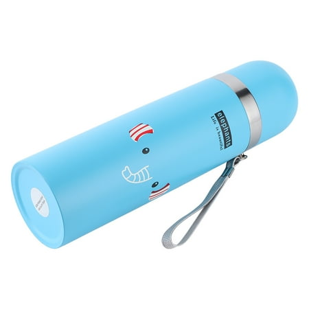 

Insulation Water Bottle Cartoon Leakproof Portable Vacuum Cup For Children Blue 500ml