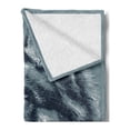 thumbnail image 2 of Animal Soft Flannel Fleece Throw Blanket, Wild Timber Wolf Portrait Hunter Exotic Creature Mystery Mammal Hunter Graphic, Cozy Plush for Indoor and Outdoor Use, 60" x 80", Slate Blue, by Ambesonne, 2 of 5