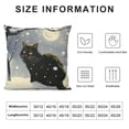 thumbnail image 5 of Orinice Cute Cat Graphic Decorative Throw Pillow Cover for Home Couch Living Room Bed Sofa - High-Quality Winter Home Decor 1PC 24x24in, 5 of 5