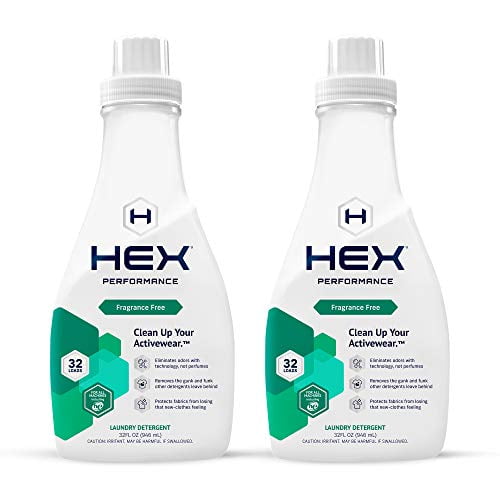 HEX Performance Laundry Detergent, Fragrance Free, 64 Loads (Pack of 2