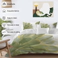thumbnail image 3 of 3 Piece Sage Green Gold Duvet Cover Set Queen Size,Microfiber Comforter/Quilt Cover with Corner Ties and 2 Pillowcases,Aesthetics Flower Boho Watercolor Art All Season Bedding with Zipper Closure, 3 of 8