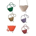 thumbnail image 4 of Qarigey Bolso de hombro de playa de algodón para mujer, bolso de almacenamiento cruzado, organizador de viaje de Color sólido, bolsas portátiles para Bolsas de mensajero y de hombro Naranja Qarigey AP012360-05, 4 of 6