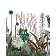 thumbnail image 2 of Fab Funky 12x14 White Modern Wood Framed Museum Art Print Titled - Wildflower Bloom, Snail Bird, 2 of 4