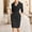 Black, variant on dgysar Women‘s 3/4 Sleeve Dress, V-Neck Wrap Style with Ties, Flattering for All Figures, Perfect Dress for Office, Dinner & Travel Black M