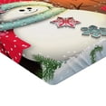 thumbnail image 2 of Ambesonne Christmas Fitted Sheet, Garden with Gift Box, Twin XL Size, White Brown, 2 of 3