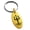 Gold, variant on Stainless Steel Poseidon Greek God of Sea Engraved Small Oval Charm Keychain Keyring