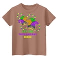 thumbnail image 3 of CCRFTGI Mardi Gras Shirt for Child Girls 10-12 Cute Carnival Graphic T Shirts Fashion Beads T-Shirt Holiday Crew Neck Gift T-Shirt Light Brown 3-4 Years, 3 of 3