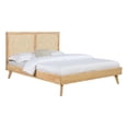 thumbnail image 6 of Linon Winnie Queen Wood platform Bed with Woven Rattan Cane Headboard, Natural Wood, 6 of 20