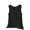 thumbnail image 3 of AKOEE Women's Tank Tops with Pleats Plus Size Summer Vest Sleeveless Loose Fit Crewneck Casual Beach Tanks (6XL, Black), 3 of 8
