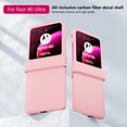 thumbnail image 4 of for Motorola Razr 40 Ultra Case with Hinge Protection, Carbon Fiber Texture Slim Shockproof Durable Anti-Scratch Hard PC Protective Phone Cover Case for Motorola Razr 40 Ultra, Pink, 4 of 6