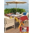 thumbnail image 4 of Outdoor Tablecloth with Umbrella Hole and Zipper, Pig Sunflowers Rectangle Table Cloth 54x80 Inch Waterproof Tablecloth, Eucalyptus Leaves Floral Bees Red Barn Picnic Table Cover for Patio Camping, 4 of 7