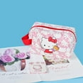 thumbnail image 3 of kitty Travel Cosmetic Bag, Large Capacity Cartoon Cosmetic Pouch Makeup Bag with Zipper, PU Travel Toiletry Bag Makeup Accessories Organizer, Foldable Storage Bag Makeup Pouch for Girls, 3 of 7