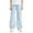 Light Blue, variant on HOWPAY Wide Leg Jeans for Boys Star Embroidery Elastic Waist Loose Denim Pants with Pockets Destroyed Distressed Stretch Baggy Jeans Light Blue