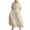 *Beige, variant on ClodeEU Women's Linen Blend Collared V Neck High Waist Long Sleeve Maxi Dress ,Solid Color Casual Loose Fit Dress Beige,Women's Plus L