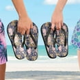 thumbnail image 5 of YAZAOOSummer Flip Flops Creatively Floral Damask Simple Beach Sandals, 5 of 8
