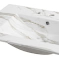 thumbnail image 3 of JONATHAN Y Ancillary 3-Hole 30 in. W x 18.25 in. D Classic Contemporary Rectangular Ceramic Single Sink Basin Vanity Top, White Marble Effect, 3 of 8